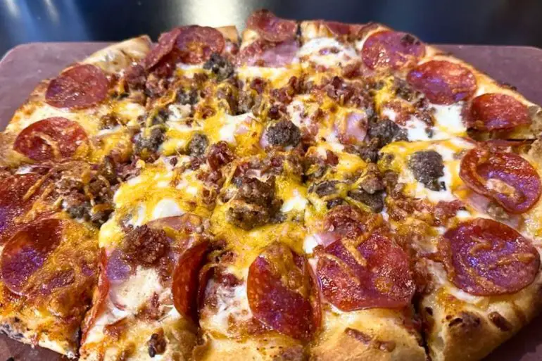 Carnivore Pizza at Independent Ale House in Rapid City, South Dakota