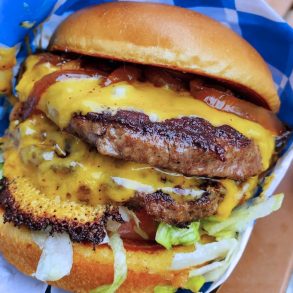 Double Farmhouse Burger at Farmer's Table in Newport News, VA