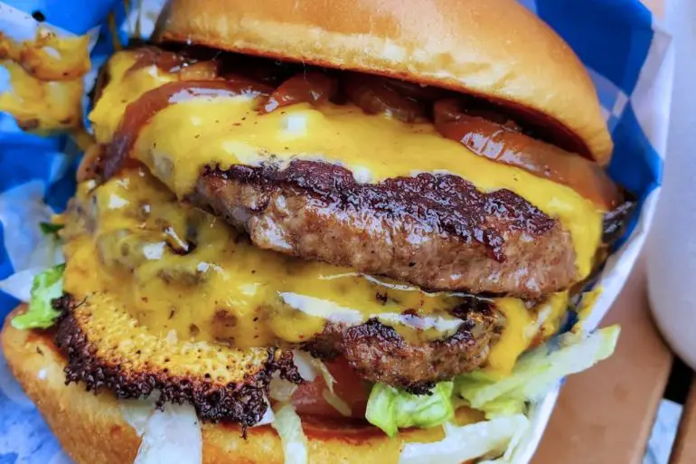 Double Farmhouse Burger at Farmer's Table in Newport News, VA