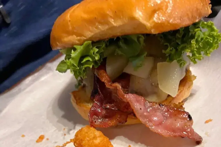 How About Dem Apples Burger at Tispy'z in High Point, North Carolina