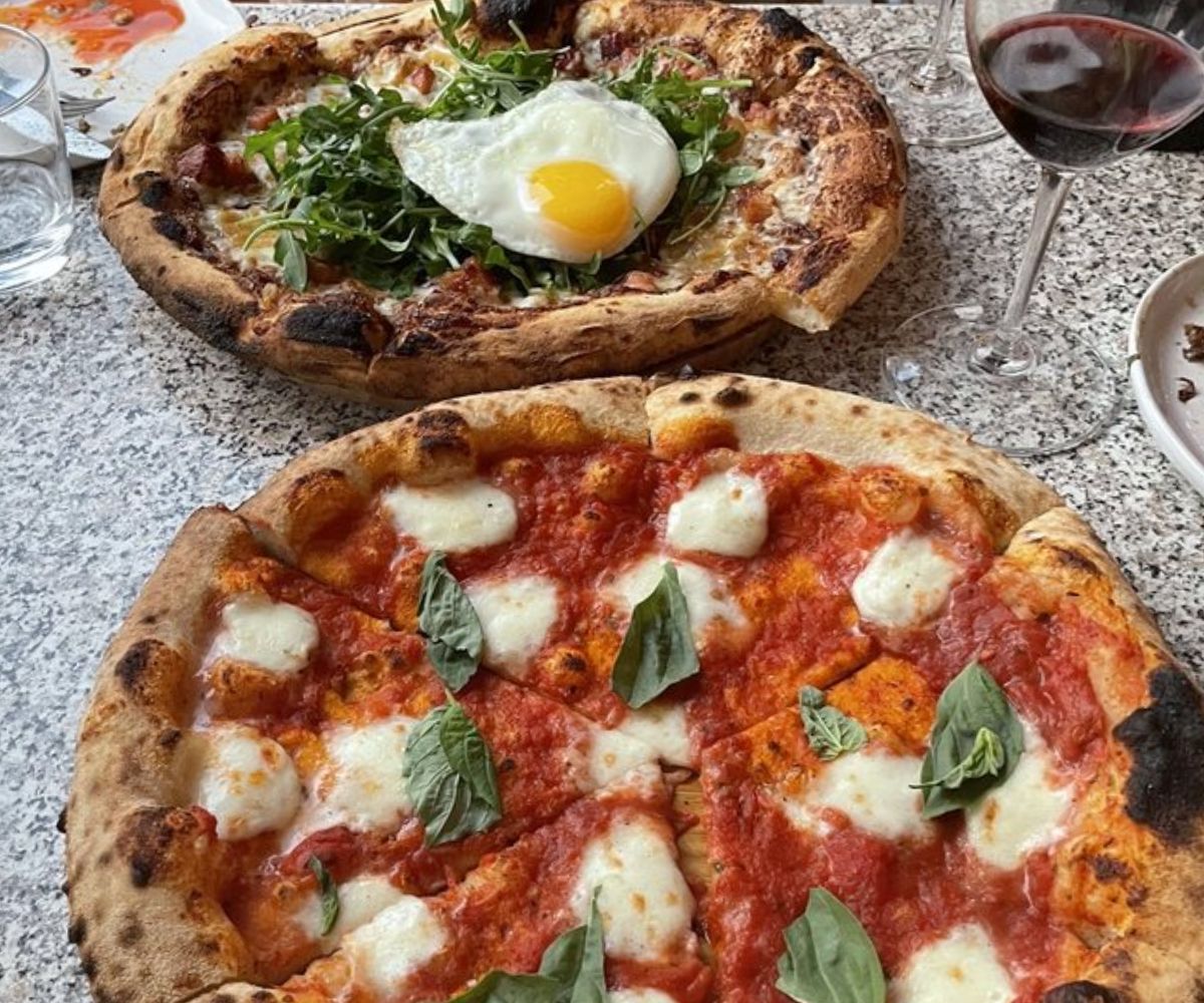 pizzas at Revelry in Bozeman, Montana