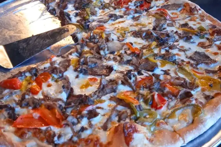 Philly Cheesesteak Pizza at Martin City in Lee's Summit, Missouri