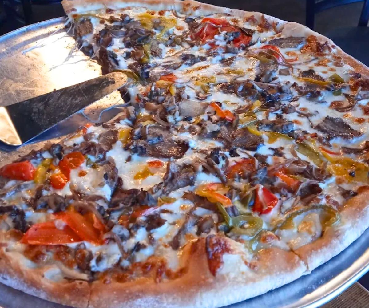 Philly Cheesesteak Pizza at Martin City in Lee's Summit, Missouri
