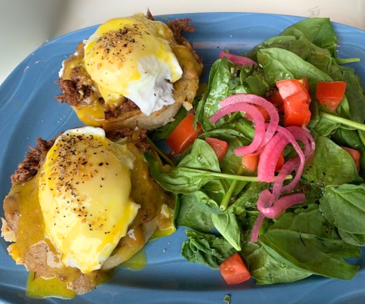 Short Rib Benedict at Avenue Brunch House in Dearborn, Michigan