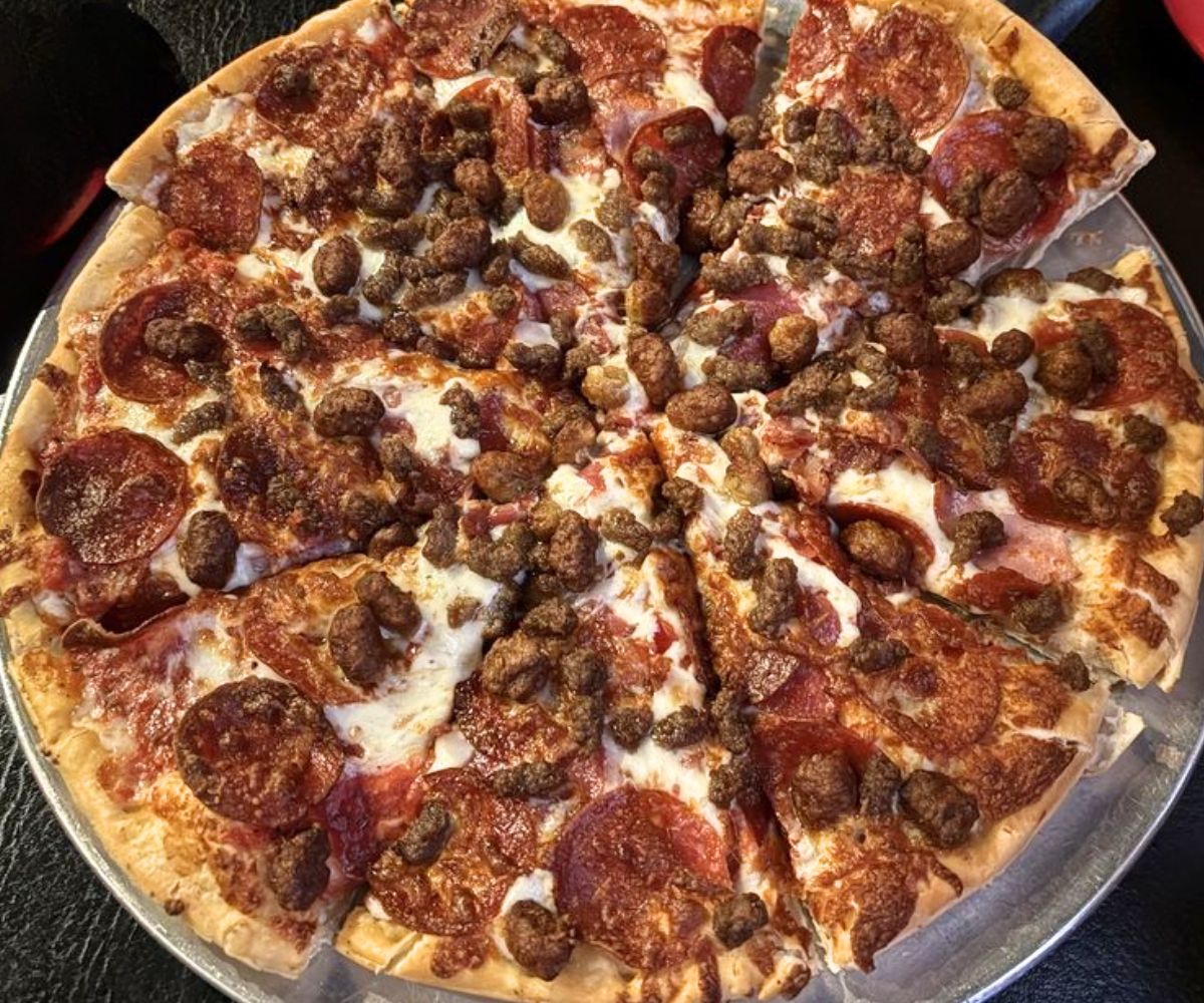 Meat-Eaters Pizza at C.A. Sarducci's Pizzeria in Gulfport, Mississippi