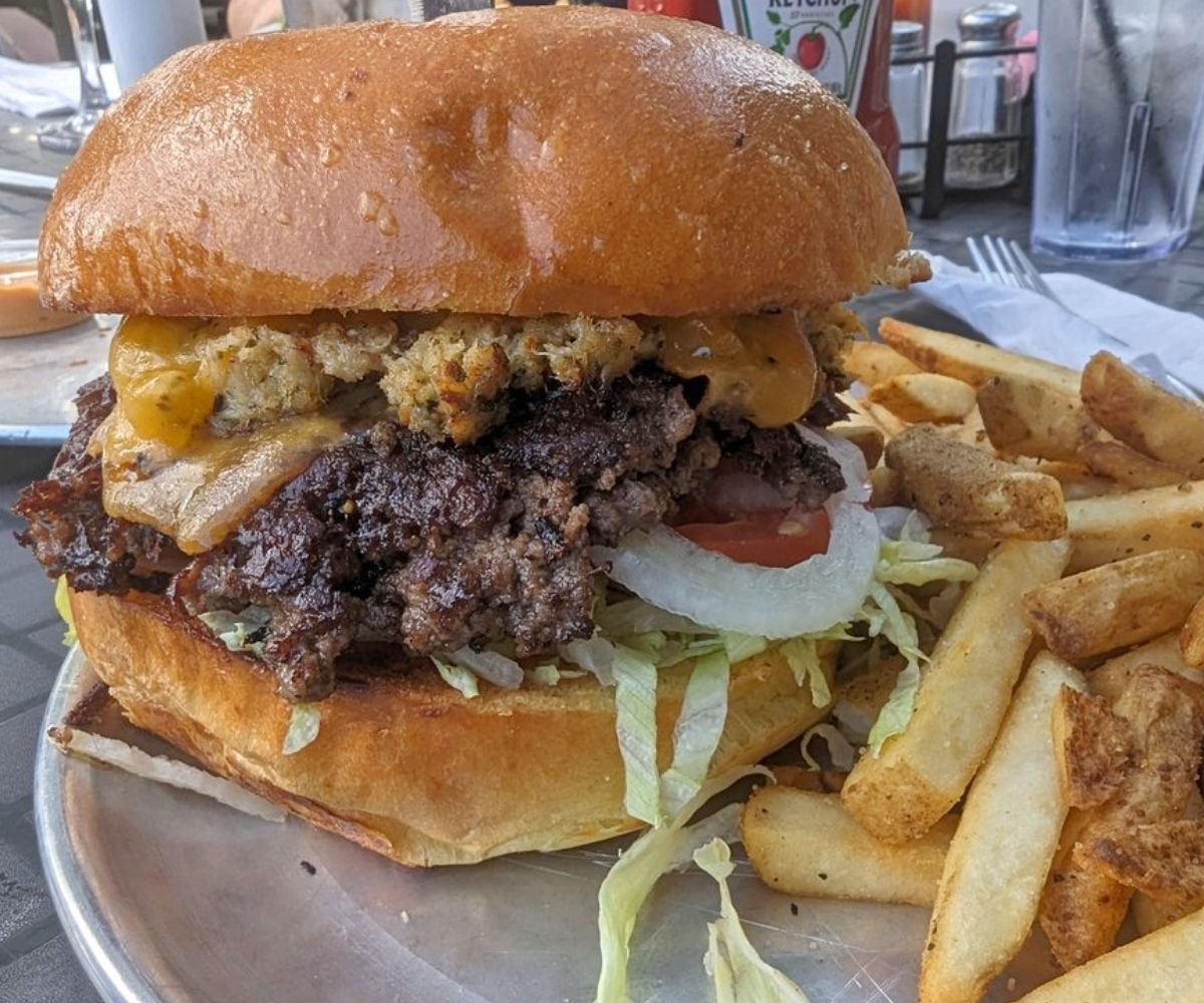 Crab Cake Burger at Louie's Kitchen And Bar in Reading, PA