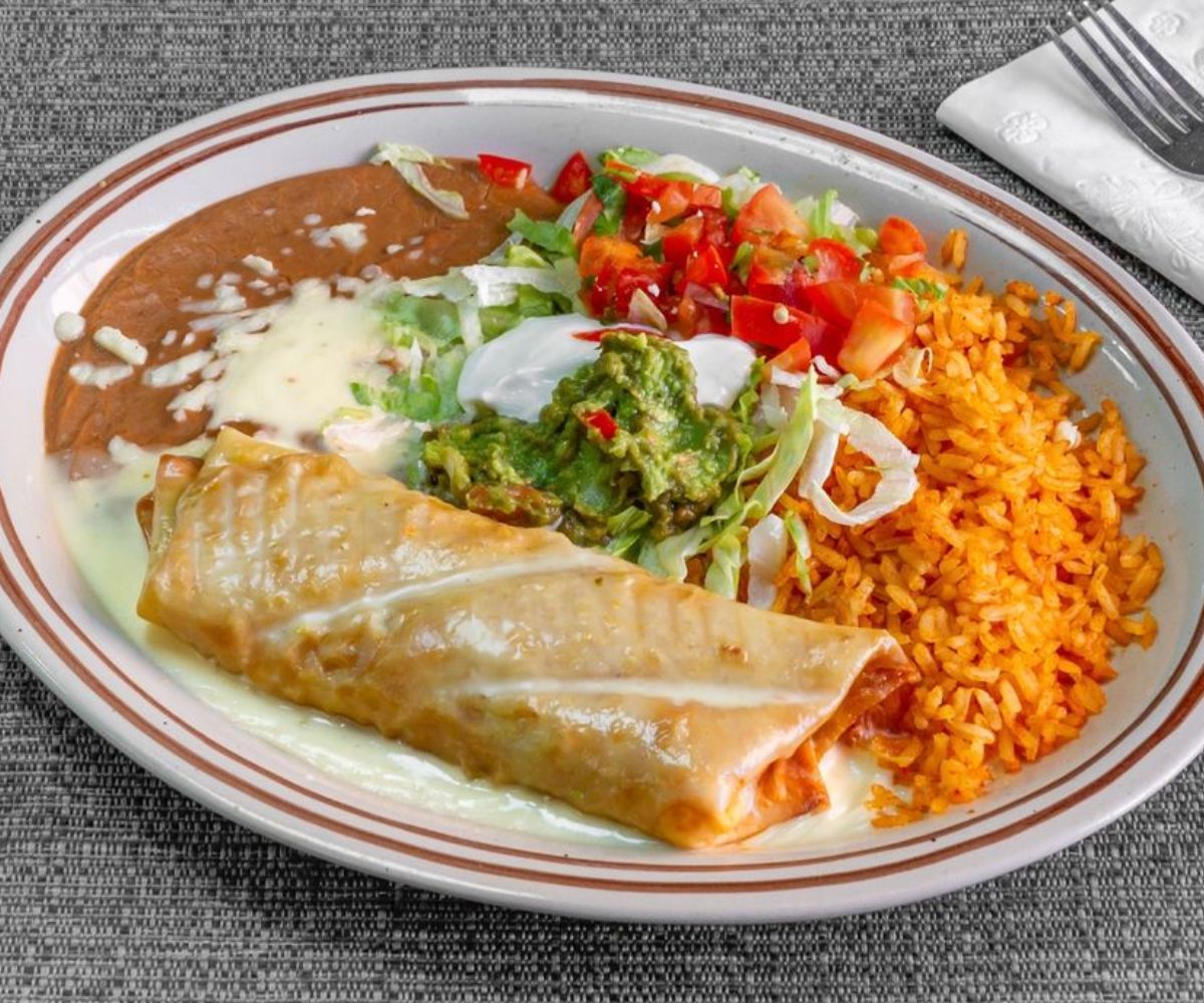 Chimichangas at La Herencia Mexican Grill in Midwest City, Oklahoma