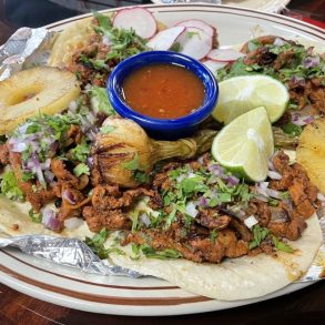 Tacos Al Pastor at La Herencia Mexican Grill in Midwest City, Oklahoma