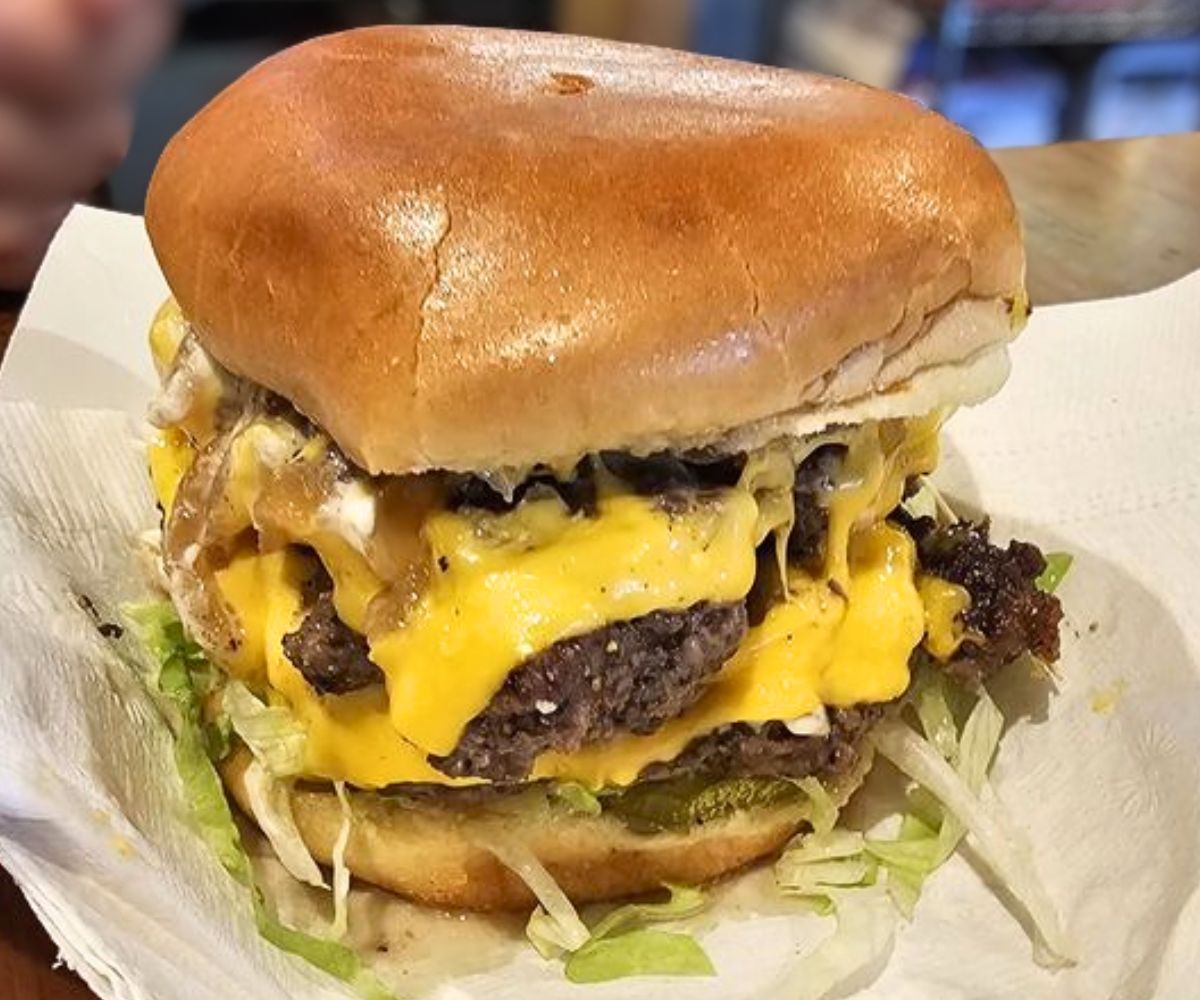 Double Cheeseburger at Stella's Bar and Grill in Bellevue, Nebraska