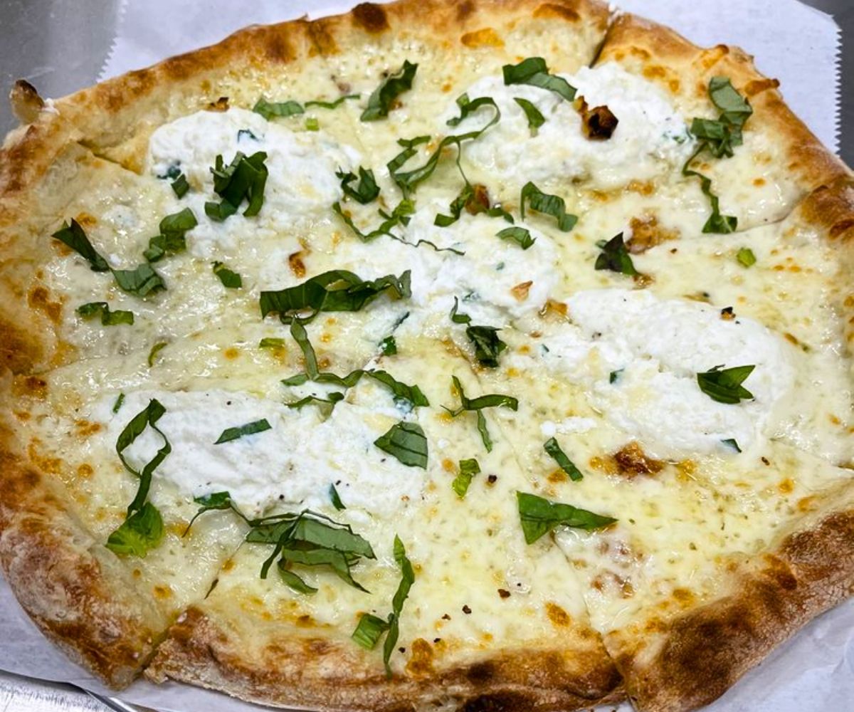 Bianca White Pizza at Pasquale's Neighborhood Pizzeria in Rochester, MN