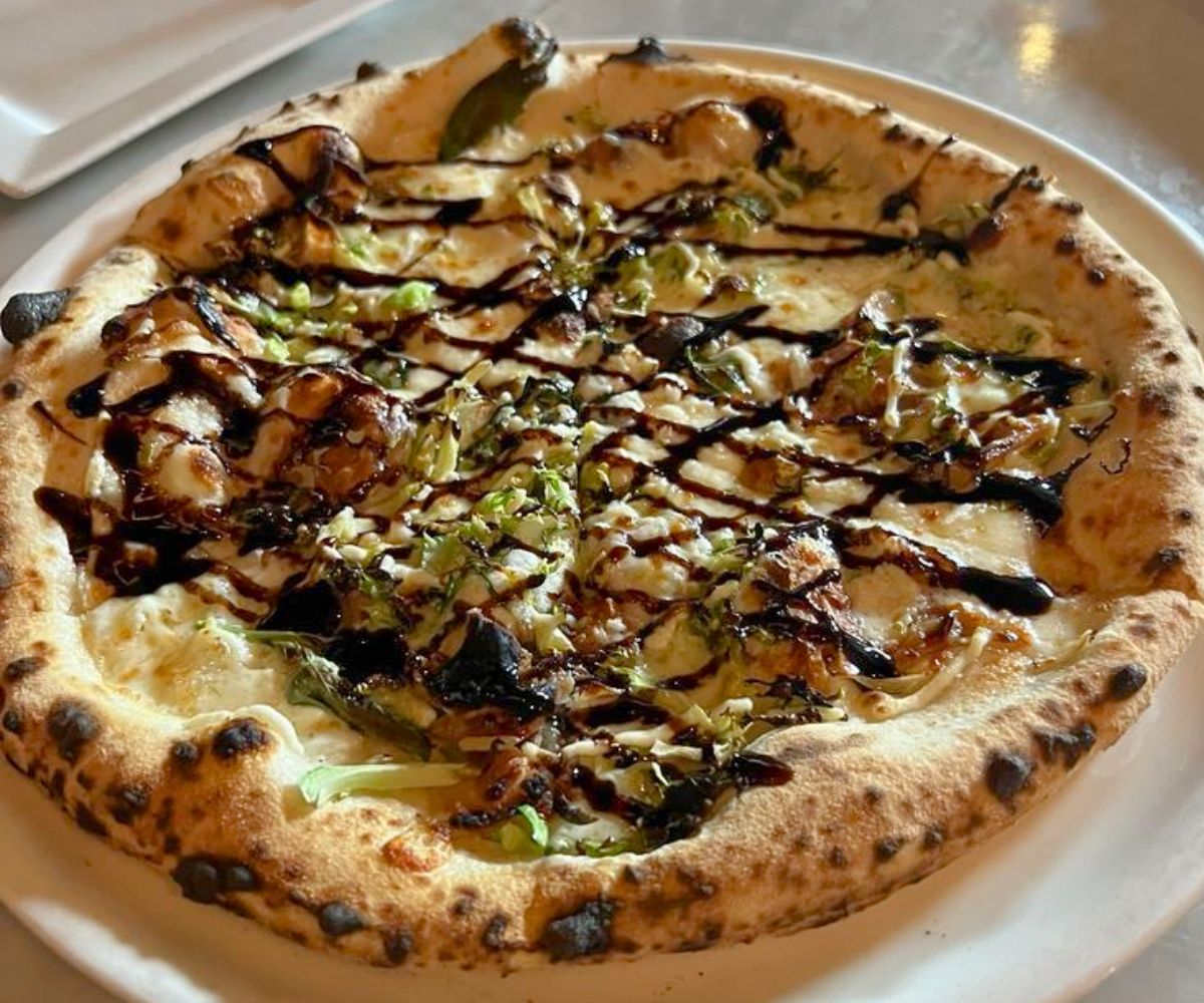 Pancetta Pizza at Pangea Kitchen in Evansville, IN