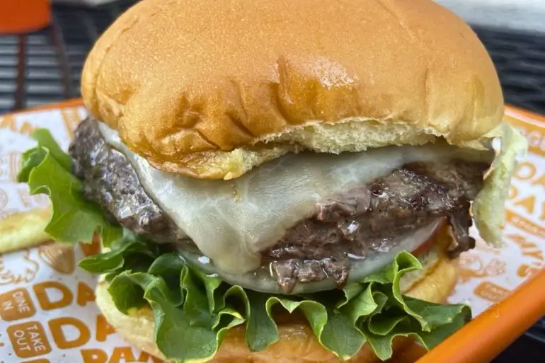 Original Burger at Dan & Day's Burgers & Shakes in Montclair, New Jersey