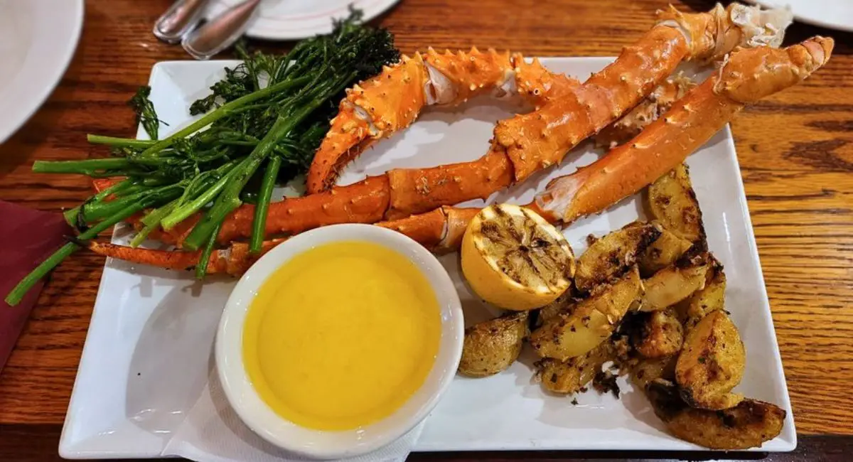 King Crab Legs at Glacier BrewHouse in Anchorage, Alaska