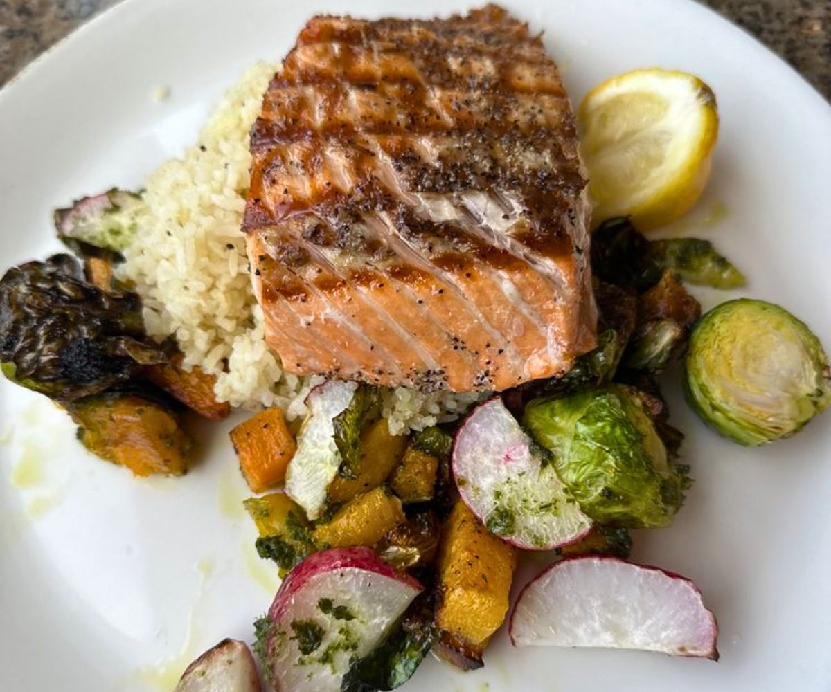 Alder Grilled Salmon at Glacier BrewHouse in Anchorage, Alaska