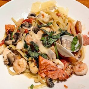 Seafood Fettuccine at Glacier BrewHouse in Anchorage, Alaska