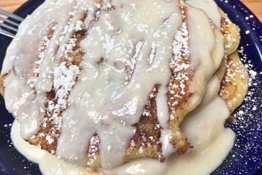 Cinnamon Roll Pancakes at Darcy's Cafe in Grand Forks, North Dakota