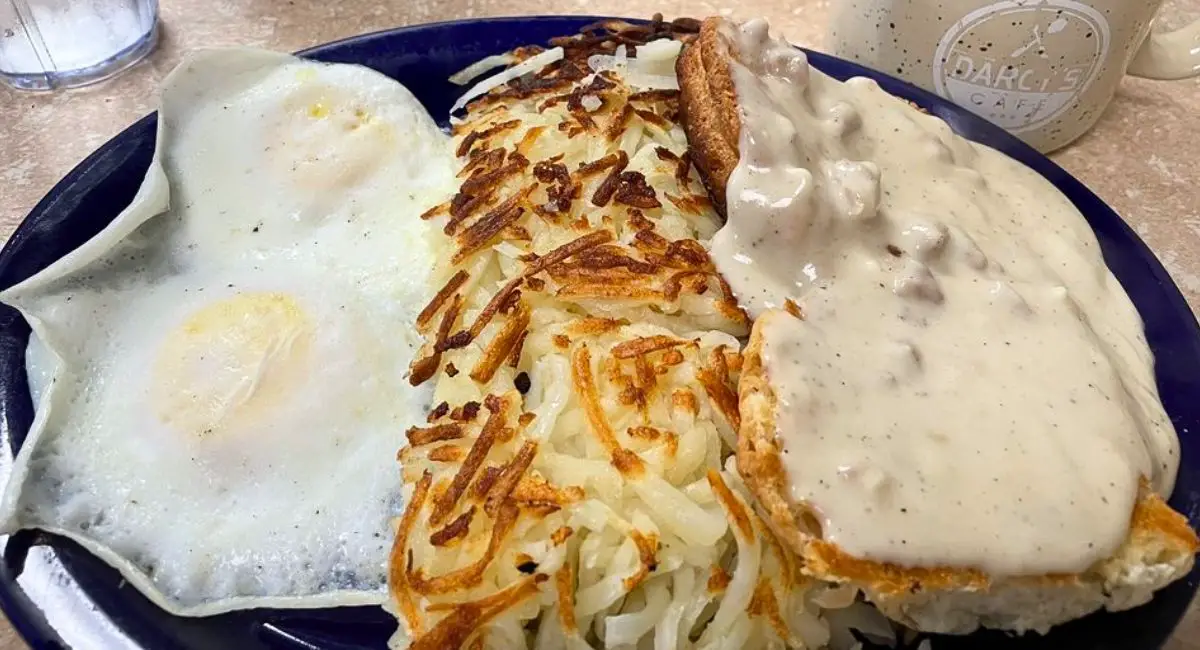 Biscuits and Gravy at Darcy's Cafe in Grand Forks, North Dakota