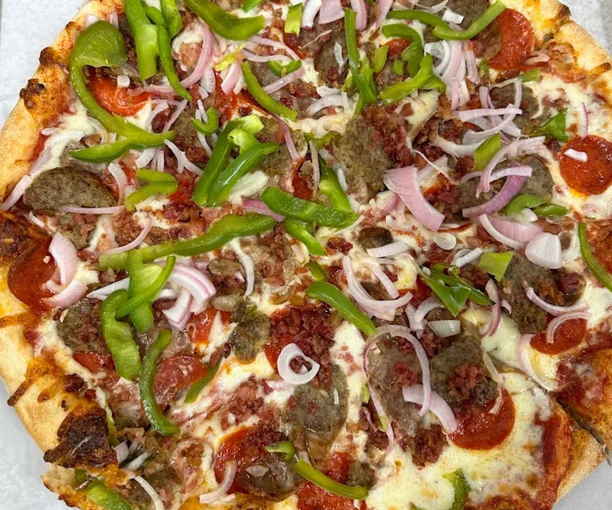 Supreme Pizza at Eliu's Hole in the Wall in Lowell, Massachusetts