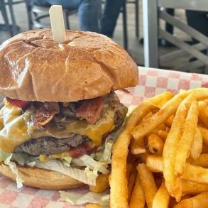 Avocado Bacon Cheeseburger at Burger 82 in Allen, Texas