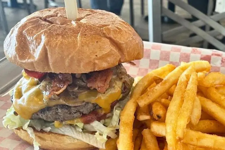 Avocado Bacon Cheeseburger at Burger 82 in Allen, Texas