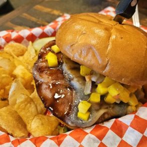 Hawaii 503 Burger at The Local Cow in Gresham, Oregon