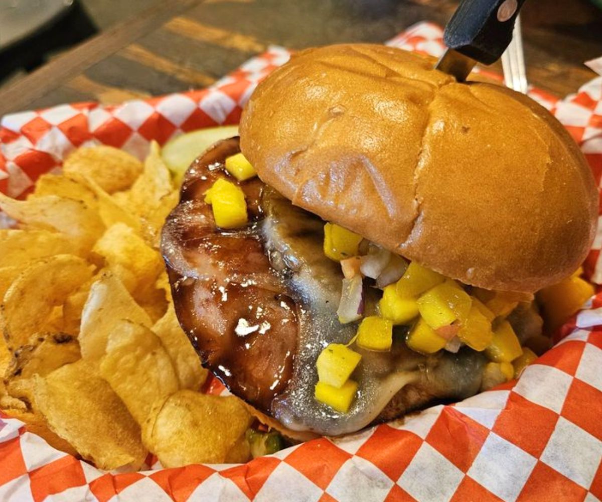 Hawaii 503 Burger at The Local Cow in Gresham, Oregon