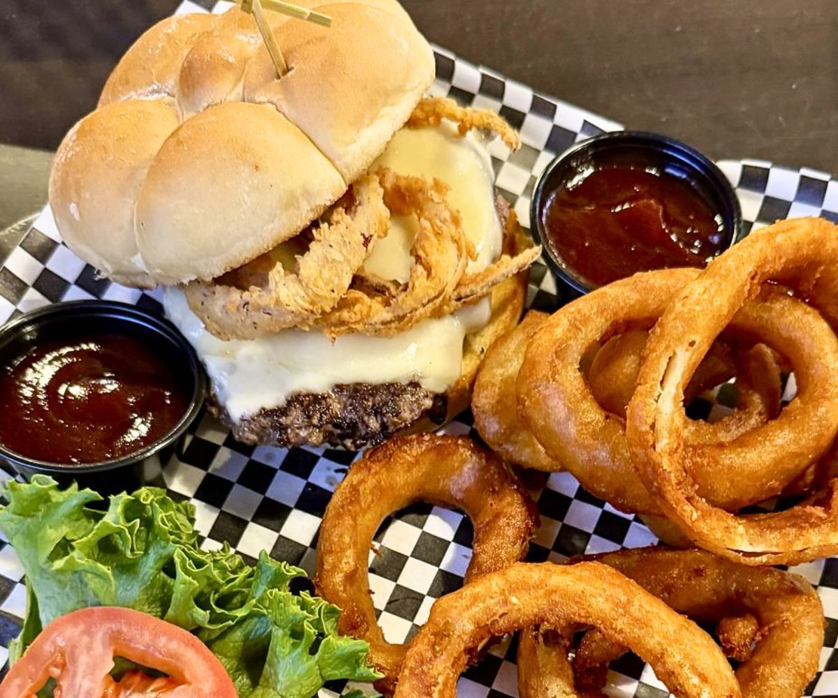 Bison Burger at Branding Iron in Casper, Wyoming