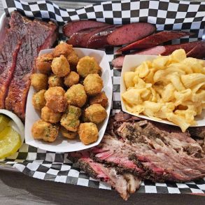 Three Meat Combo at Oklahoma Smoke in Moore, Wyoming