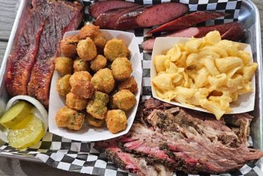 Three Meat Combo at Oklahoma Smoke in Moore, Wyoming