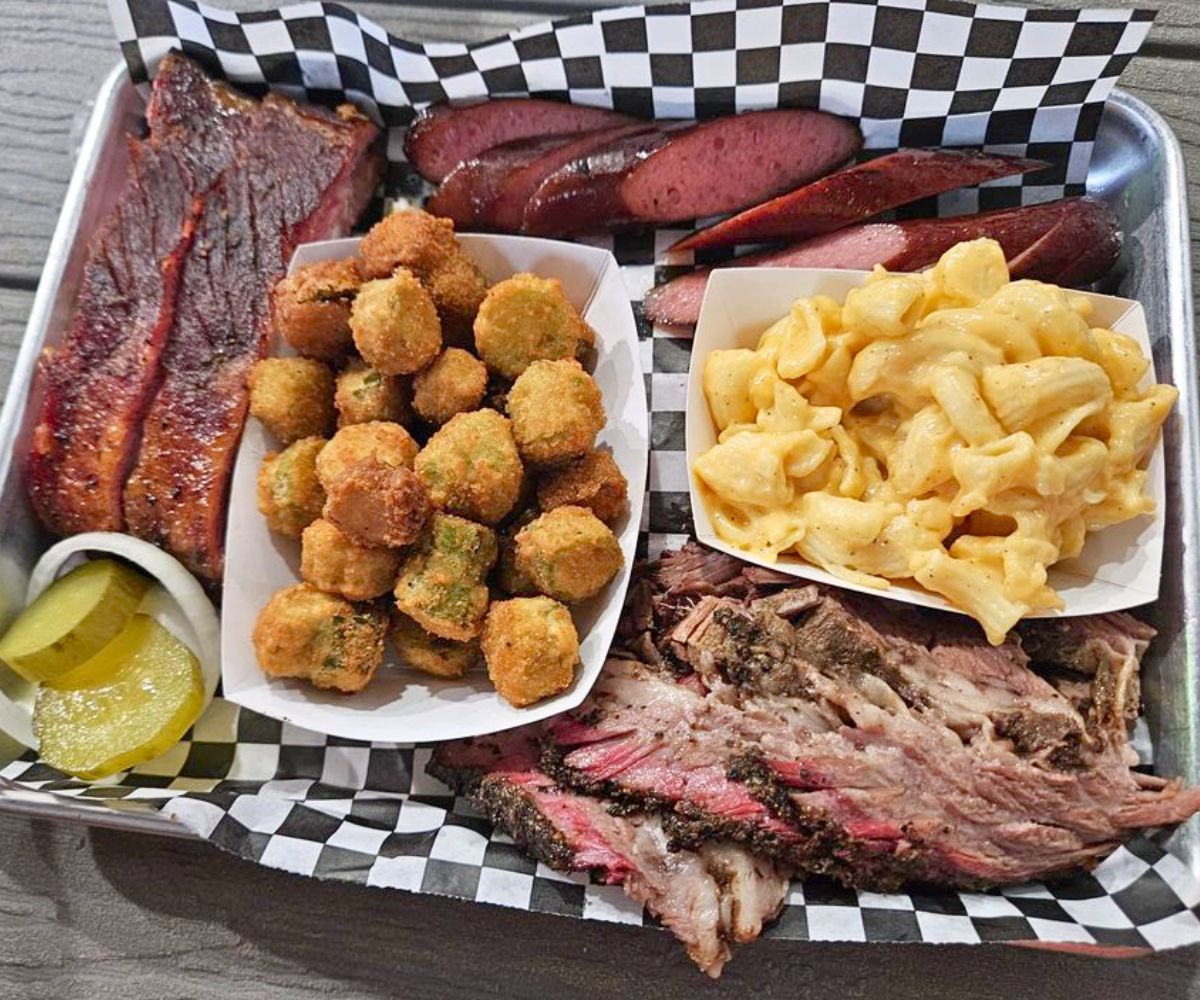 Three Meat Combo at Oklahoma Smoke in Moore, Wyoming
