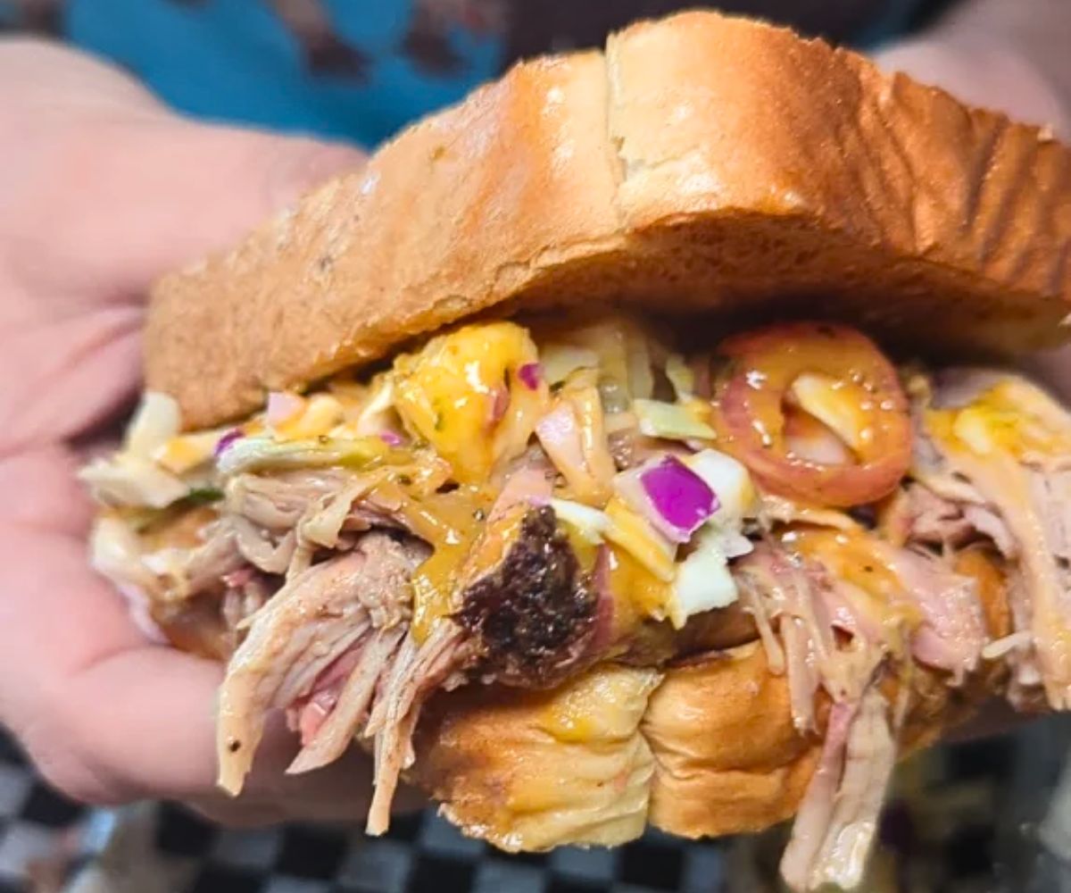 Pulled Pork Sandwich at Oklahoma Smoke in Moore, Oklahoma