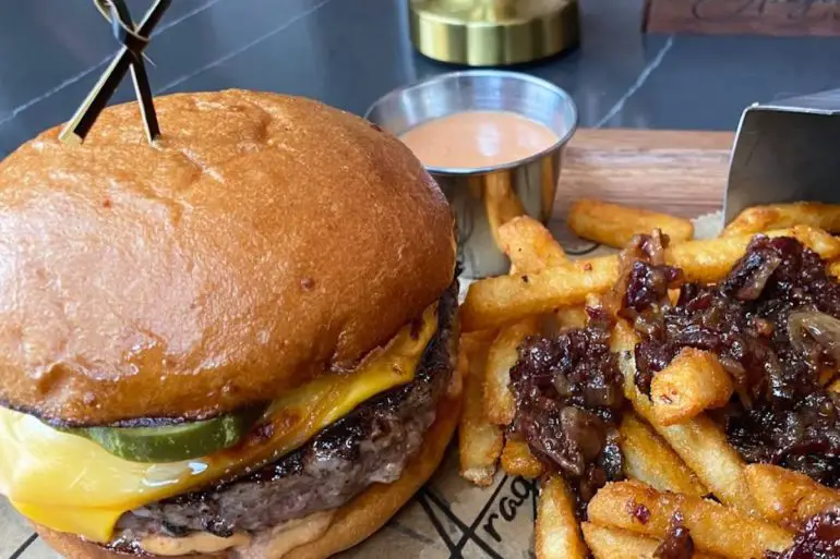 aragon burger at aragon tavern in lincoln nebraska