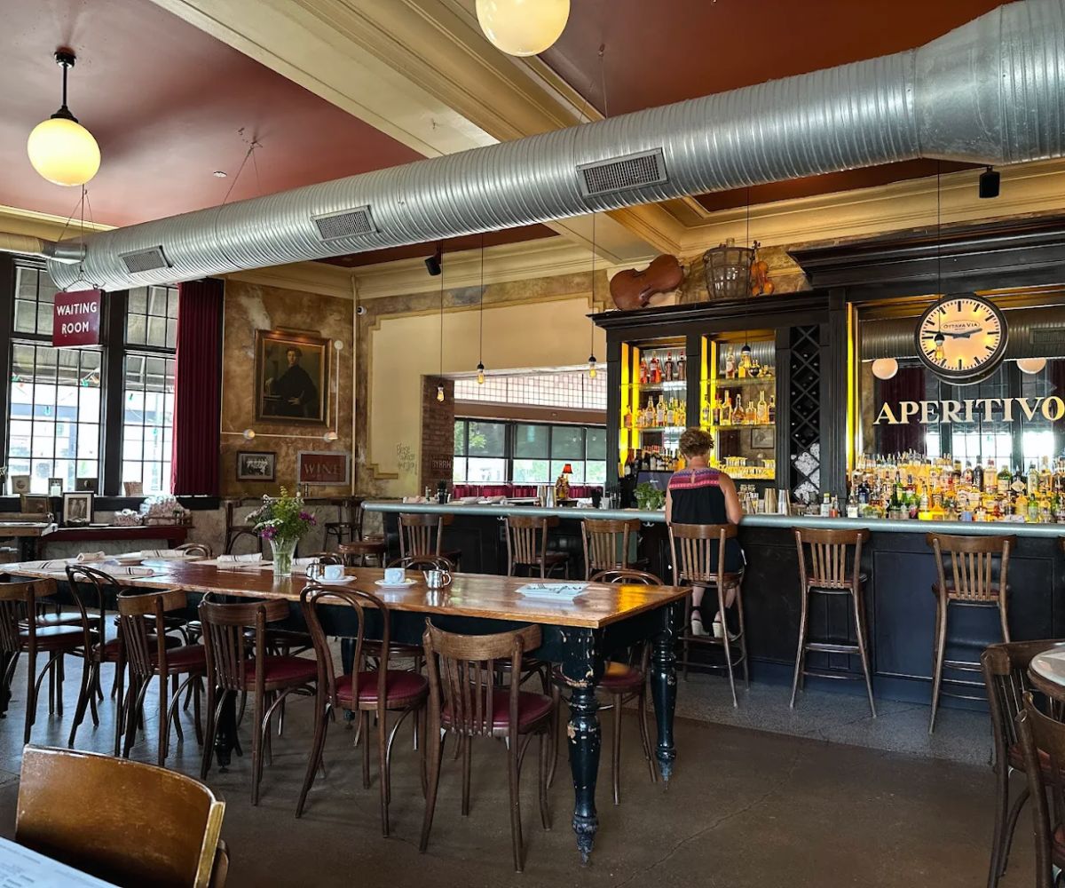 dining area at ottava via in detroit mi