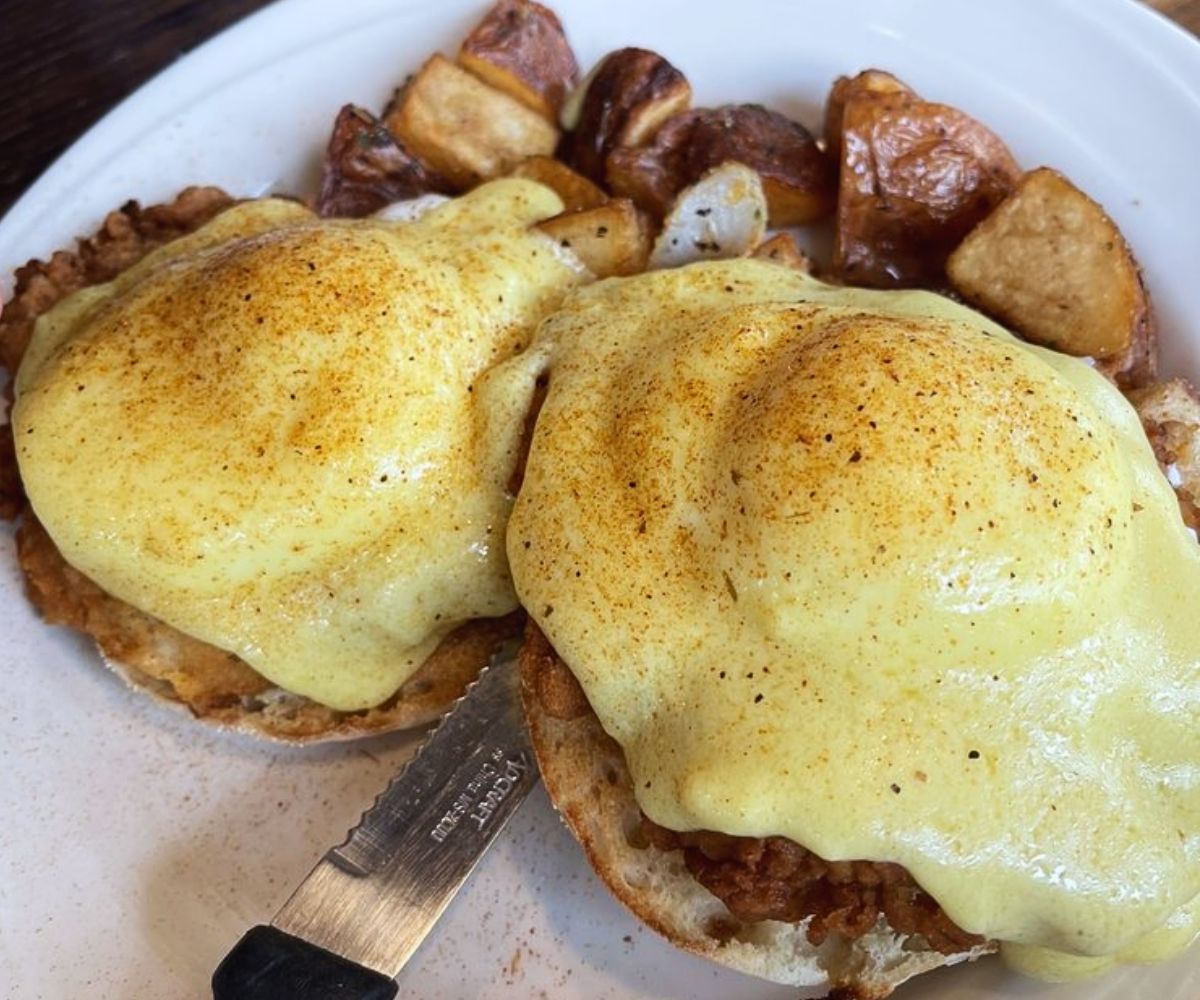 Louisiana Benedict at The Breakfast Club in Manchester, New Hampshire