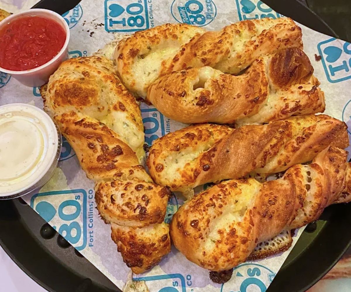 Garlic Parmesan Twists at Totally 80's Pizza in Fort Collins, Colorado