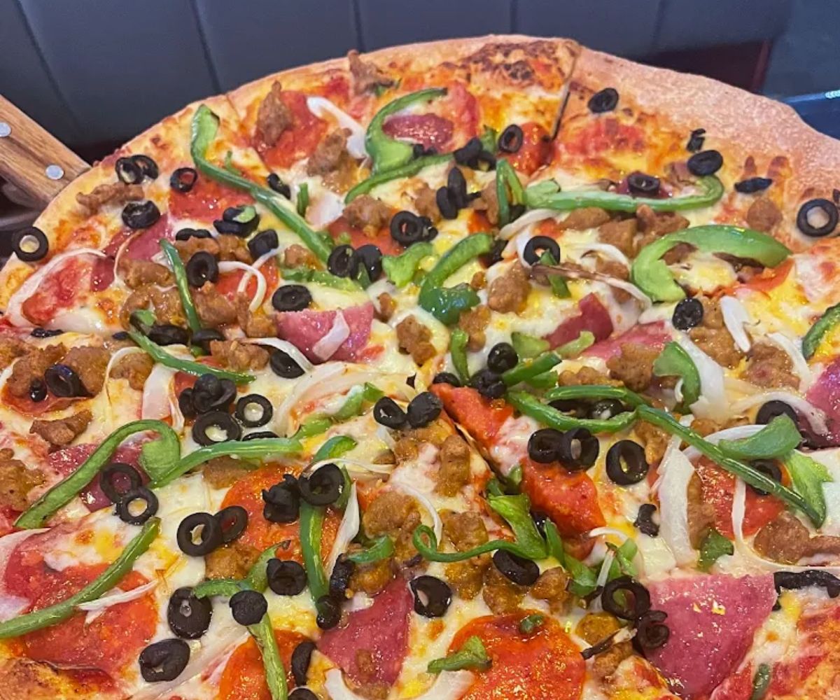 Supreme Pizza at Totally 80's Pizza in Fort Collins, Colorado