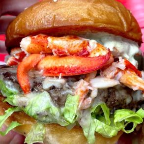 Surf and Turf Burger at The Highroller Lobster in Portland, Maine