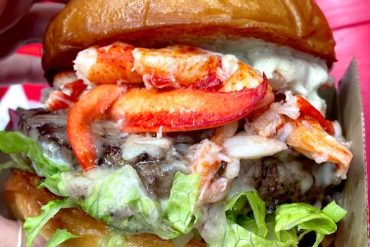 Surf and Turf Burger at The Highroller Lobster in Portland, Maine