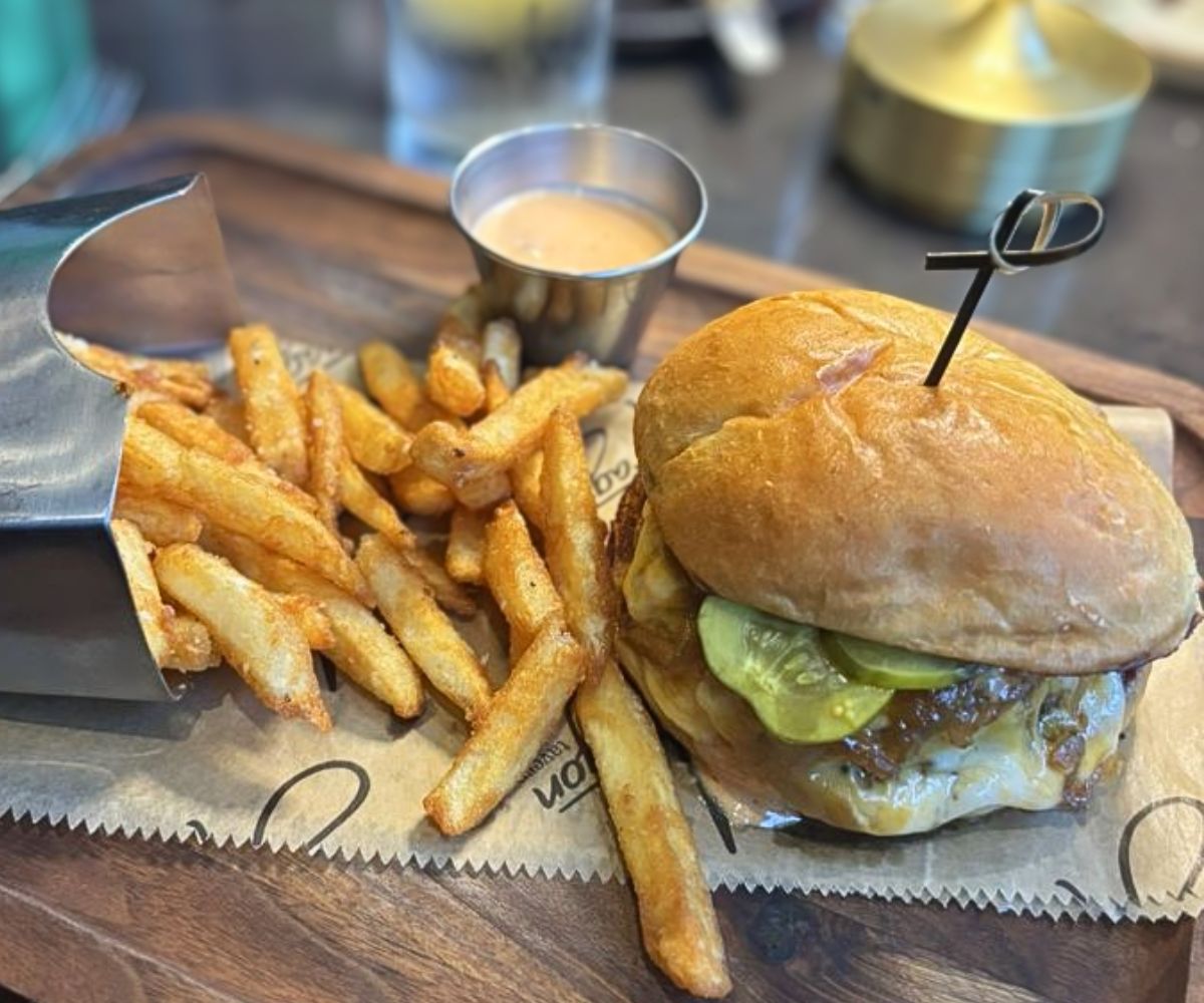 aragon burger at aragon tavern in lincoln, nebraska