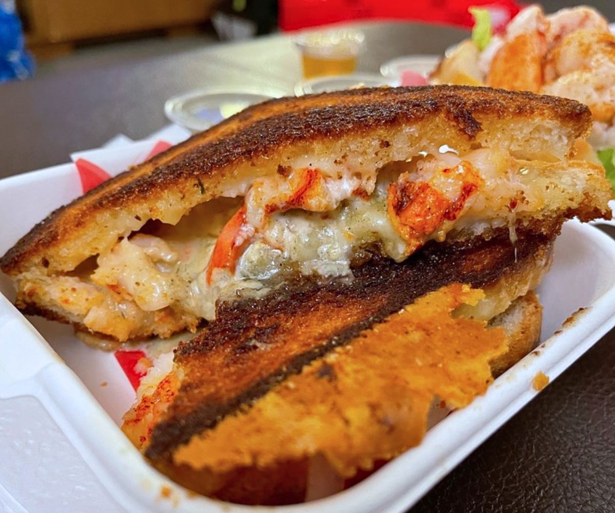 Lobster Grilled Cheese at The Highroller Lobster in Portland, Maine