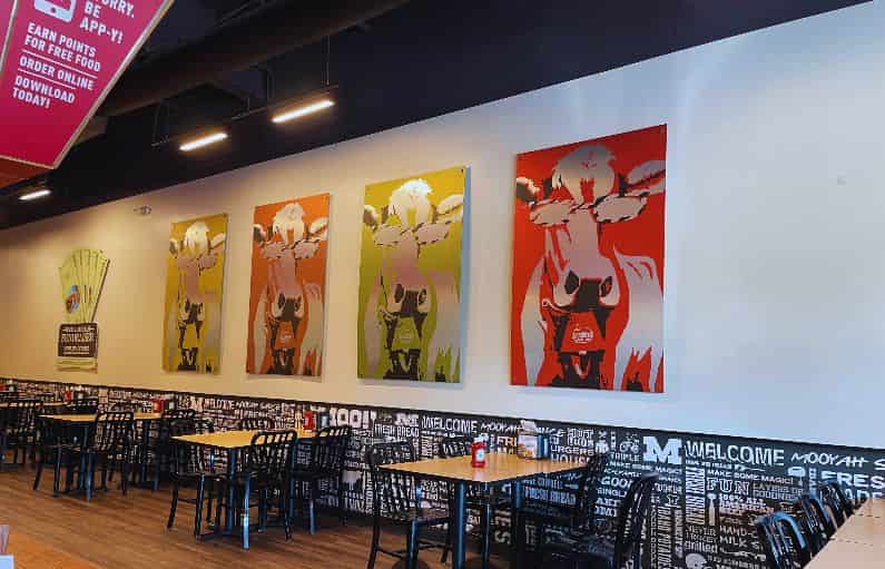 MOOYAH Burgers Interior at Irvine,CA