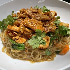 Coconut curry noodles at Cafe uu in Everett, WA