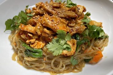 Coconut curry noodles at Cafe uu in Everett, WA