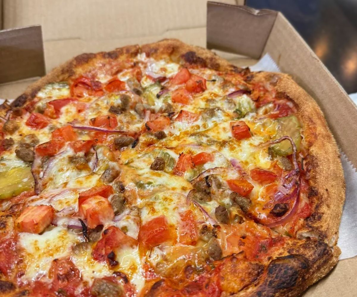 pizza at Geno D's Pizza in Charlotte, North Carolina