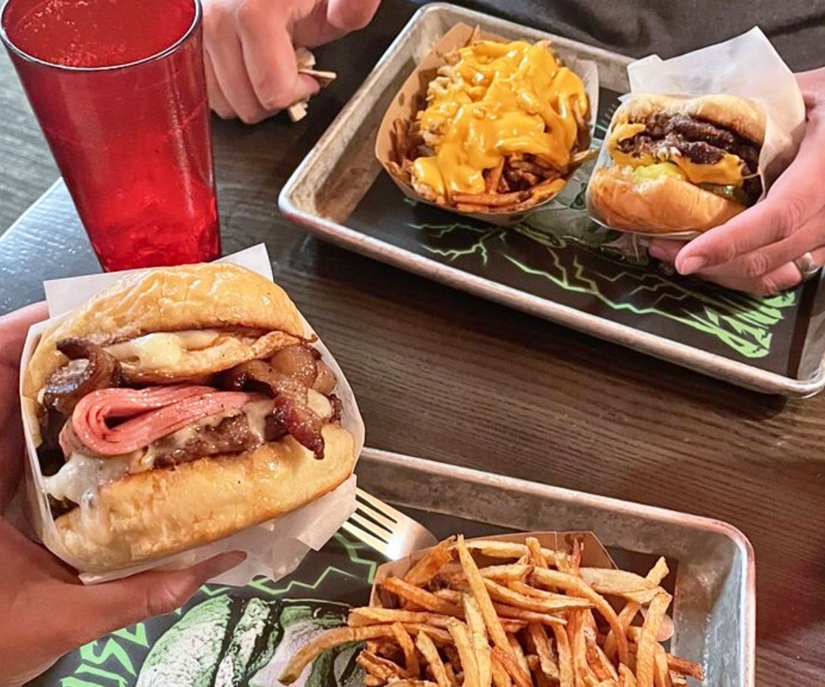 burgers at Roadhouse Diner in Great Falls, MT