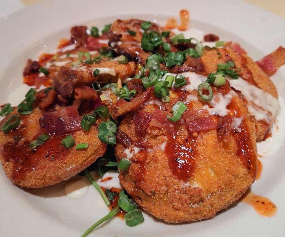 Fried Green Tomatoes at Lucky 32 Southern Kitchen in Cary, NC