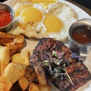 Steak and Eggs in Hootch and Banter in Frederick, Maryland