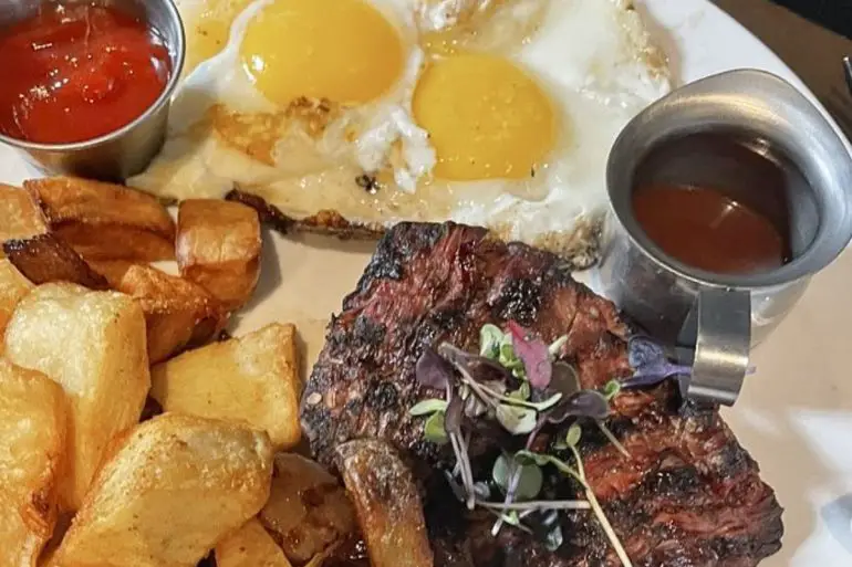 Steak and Eggs in Hootch and Banter in Frederick, Maryland