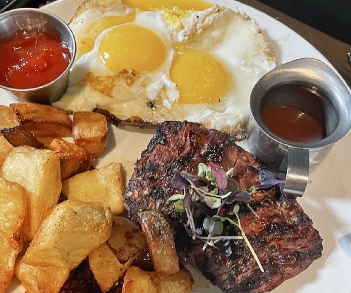 Steak and Eggs in Hootch and Banter in Frederick, Maryland