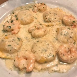 Lobster Ravioli with Shrimp at Joe's Pasta House in Rio Rancho, NM